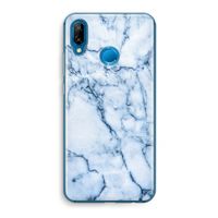 Blauw marmer: Huawei P20 Lite Transparant Hoesje
