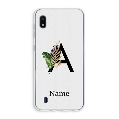 Charcoal Flora: Samsung Galaxy A10 Transparant Hoesje