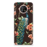 Nokia G50 TPU Hoesje Pauw met Bloemen - thumbnail