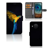 Nokia X10 | Nokia X20 | Telefoonhoesje | Met pasjeshouder | Papegaai