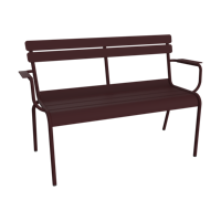 Fermob Luxembourg tuinbank met armleuning Black Cherry