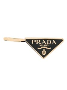 Prada barrette à logo triangulaire - Or