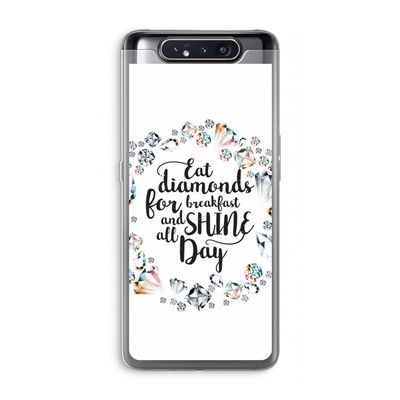 Diamonds: Samsung Galaxy A80 Transparant Hoesje