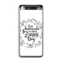 Diamonds: Samsung Galaxy A80 Transparant Hoesje