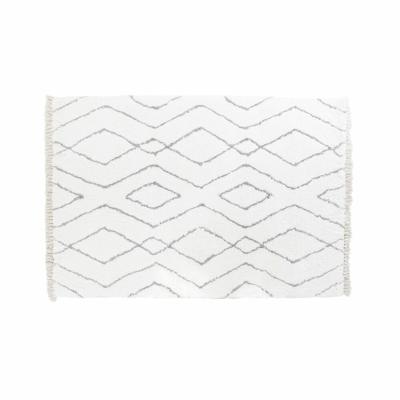 Tapijt DKD Home Decor Wit Grijs Ruiten Scandi Ø 9,4 cm 120 x 180 x 3 cm