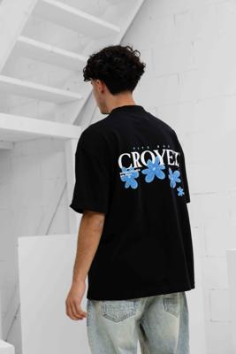 Croyez Botanique T-Shirt Heren Zwart/Blauw - Maat M - Kleur: ZwartBlauw | Soccerfanshop