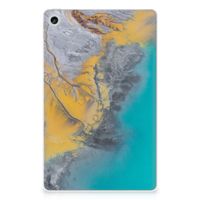 Lenovo Tab M10 Plus (3e generatie) Tablet Back Cover Marble Blue Gold