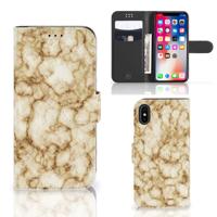 Apple iPhone X | Xs | Bookcase | Marmer Goud