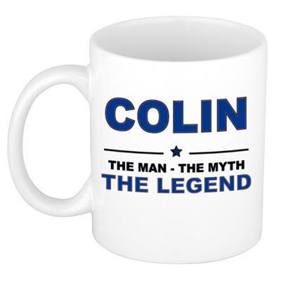 Colin cadeau mok - man myth legend - naam koffiemok - 300 ml - collega - vaderdag