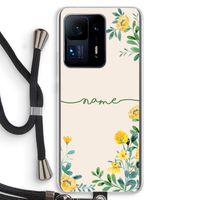 Gele bloemen: Xiaomi Mi Mix 4 Transparant Hoesje met koord