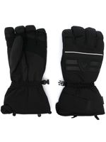 Rossignol gants rayés à logo imprimé - Noir