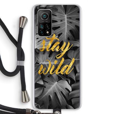 Stay wild: Xiaomi Mi 10T 5G Transparant Hoesje met koord
