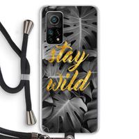 Stay wild: Xiaomi Mi 10T 5G Transparant Hoesje met koord