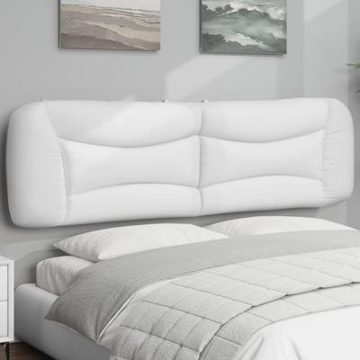 Hoofdbordkussen "Hvar" 193 cm kunstleer wit