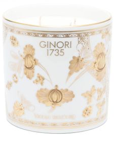 GINORI 1735 bougie Vicolo DELL'ORO en porcelaine (1400g) - Blanc