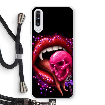 Dodelijk zoet: Samsung Galaxy A70 Transparant Hoesje met koord