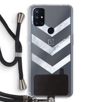 Marmeren pijlen: OnePlus Nord N10 5G Transparant Hoesje met koord