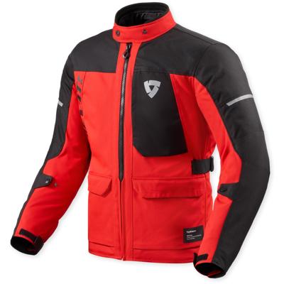 REV'IT! Convergent H2O jacket, Textiel motorjas heren, Rood Zwart