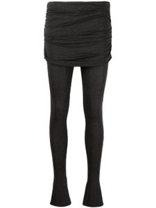 Blumarine pantalon skinny à jupe superposée - Gris