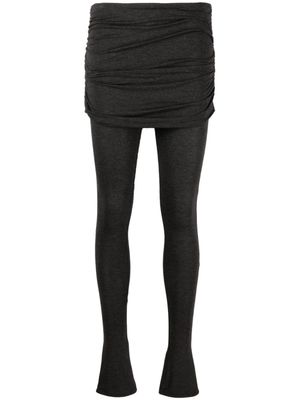 Blumarine pantalon skinny à jupe superposée - Gris