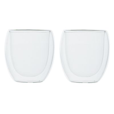 Set van 2x dubbelwandige koffieglazen/thee glazen 300 ml