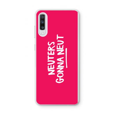 Neuters (roze): Samsung Galaxy A70 Transparant Hoesje