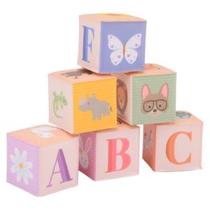 Johntoy Happy world zachte bad blokken dieren en letters, 6dlg.