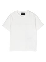 Emporio Armani Kids t-shirt en coton à logo embossé - Blanc