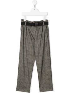 Andorine pantalon à carreaux et taille ceinturée - Noir