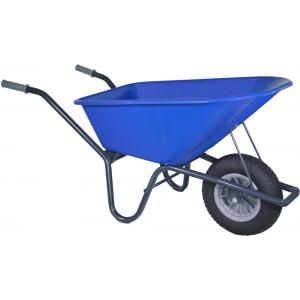 Kruiwagen gecoat 100 liter blauw - Binnenband