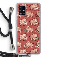 Mammoet: Samsung Galaxy A51 5G Transparant Hoesje met koord