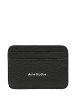 Acne Studios porte-cartes en cuir à logo imprimé - Noir - thumbnail