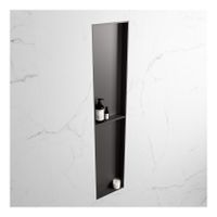Wandnis Solid Surface Easy | In- en opbouw | 30x90x8 cm | 2 vakken | Dark grey