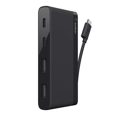 Belkin USB-C 4-Port Mini Hub USB Hub Zwart