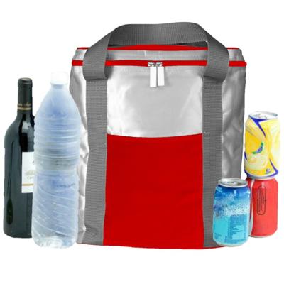 Koeltas - Grote koeltas zilver/rood - 15 liter - ideaal voor onderweg
