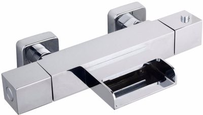 Saqu Majestic Cubo XXL Waterfall badthermostaat vierkant chroom