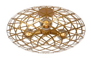 Lucide Wolfram plafondlamp 65cm 3x E27 goud mat