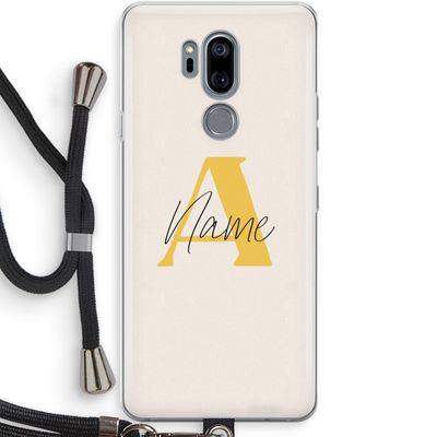 Amber Script: LG G7 Thinq Transparant Hoesje met koord