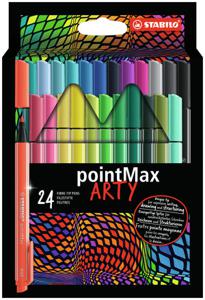 Stabilo Arty PointMax Etui A 24 Kleuren Fineliners