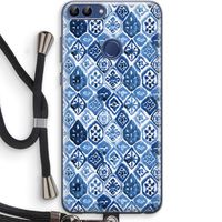 Blauw motief: Huawei P Smart (2018) Transparant Hoesje met koord