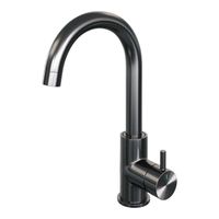 Brauer Gunmetal Edition Wastafelmengkraan opbouw - hoog - draaibaar - ronde uitloop - model b - PVD - geborsteld gunmetal 5-GM-003-R2