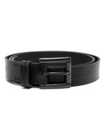 Yohji Yamamoto logo-debossed leather belt - Noir