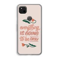 Optimistic flower girl: Google Pixel 4a Transparant Hoesje
