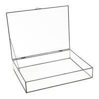 vtwonen Glazen Opbergdoos Vitrine - Zwart (33 cm)