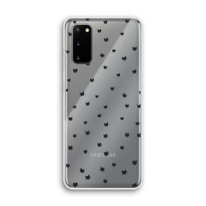 Kleine kattenkopjes: Samsung Galaxy S20 Transparant Hoesje
