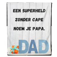 Fleecedeken Vaderdag - Superheld - Pillow Buddies