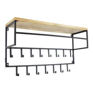 LOFT42 Petri Kapstok - 15 haken - Metaal - Zwart - 100x57x30