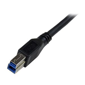 StarTech.com 1 m zwarte SuperSpeed USB 3.0-kabel rechtshoekig A naar B M/M