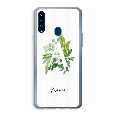 Green Brush: Samsung Galaxy A20s Transparant Hoesje