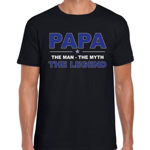 Papa the legend cadeau t-shirt zwart voor heren